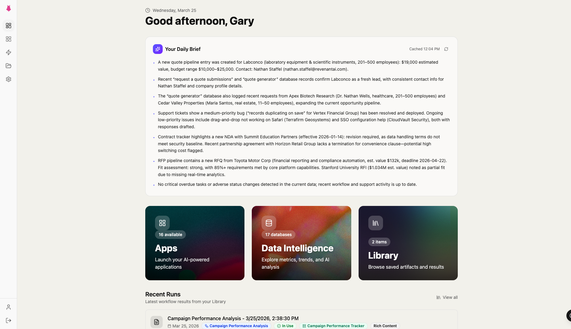 Ghostrun home workspace